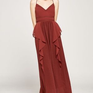 BCBGeneration Mixed-Media Maxi Dress